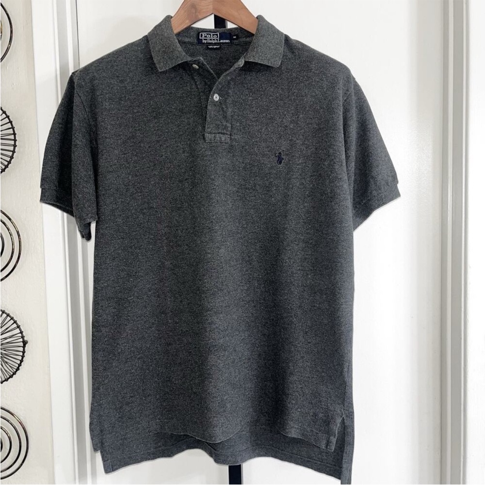 Polo Ralph Lauren Mens Polo Shirt -Gray Grey, Size M